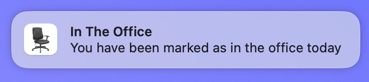 Image of notification