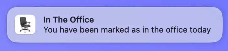 Image of notification